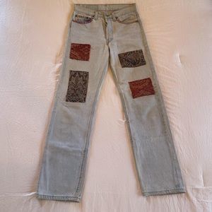 handmade patchwork jeans